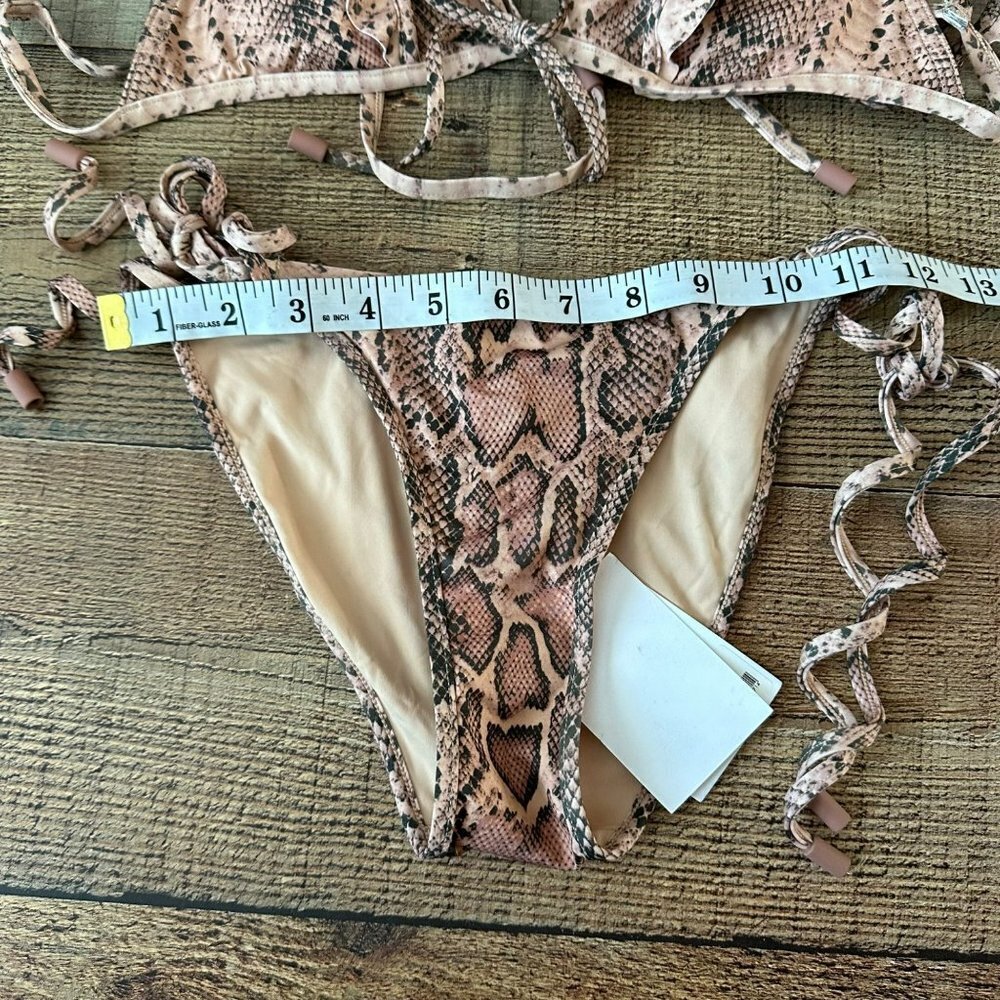 Zimmermann Moonshine Waterfall Frill Bikini Pink Snacke Print Swimsuit Swimwear - Picture 3 of 12